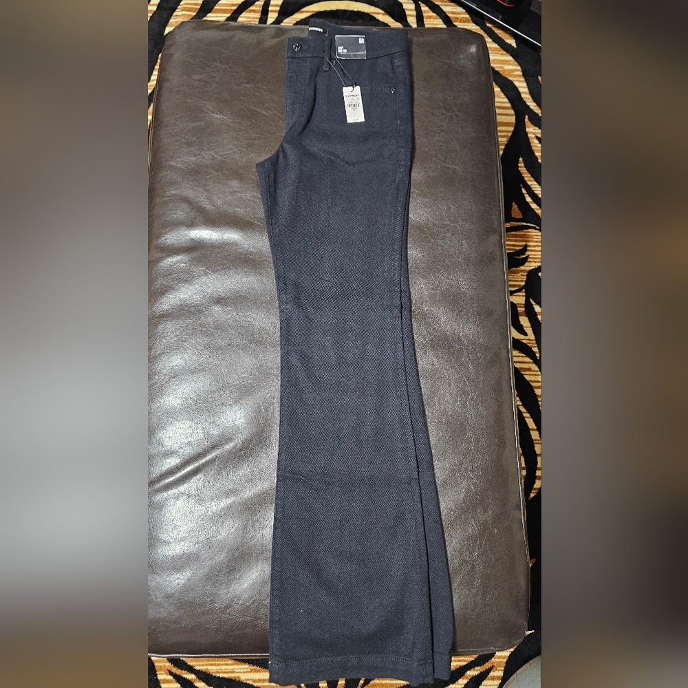 NWT Express Black Denim Jeans 6R Boot Mid Rise
